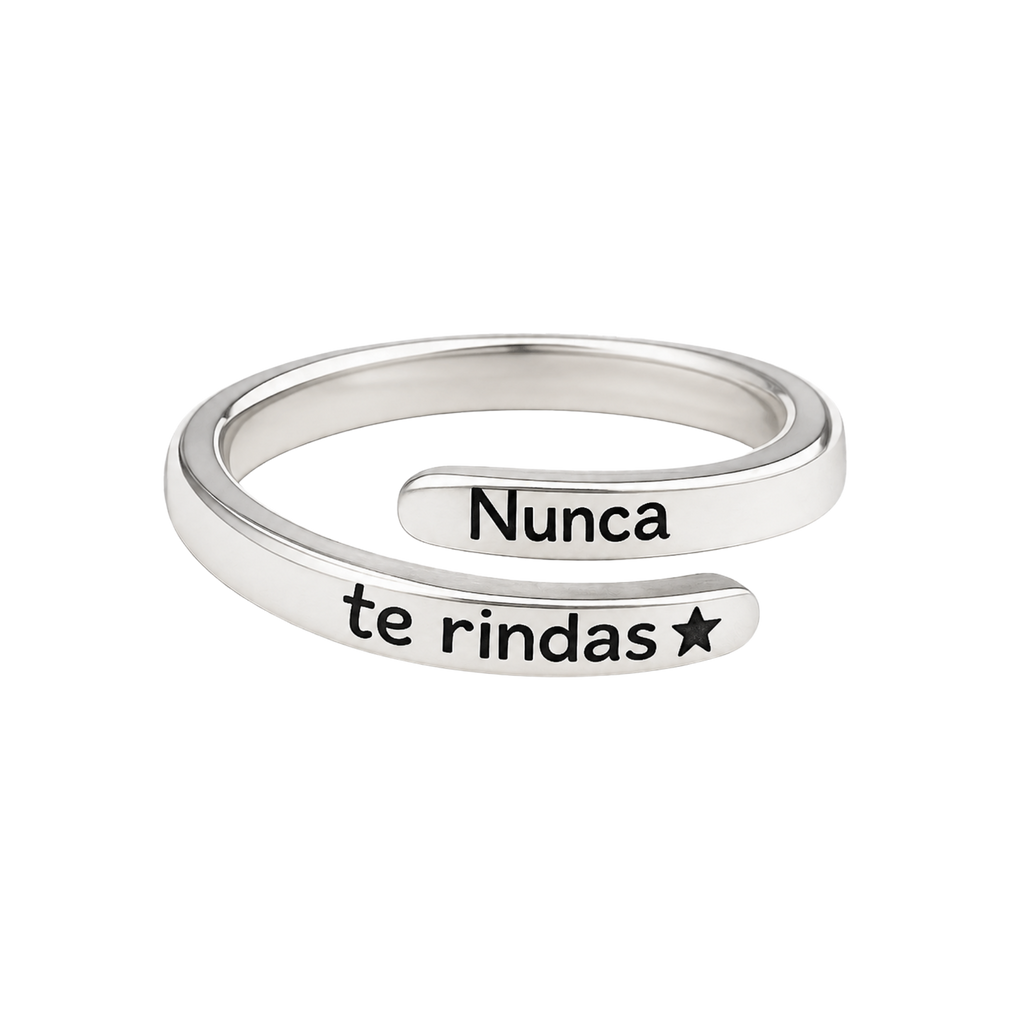 ANILLO "NUNCA TE RINDAS"