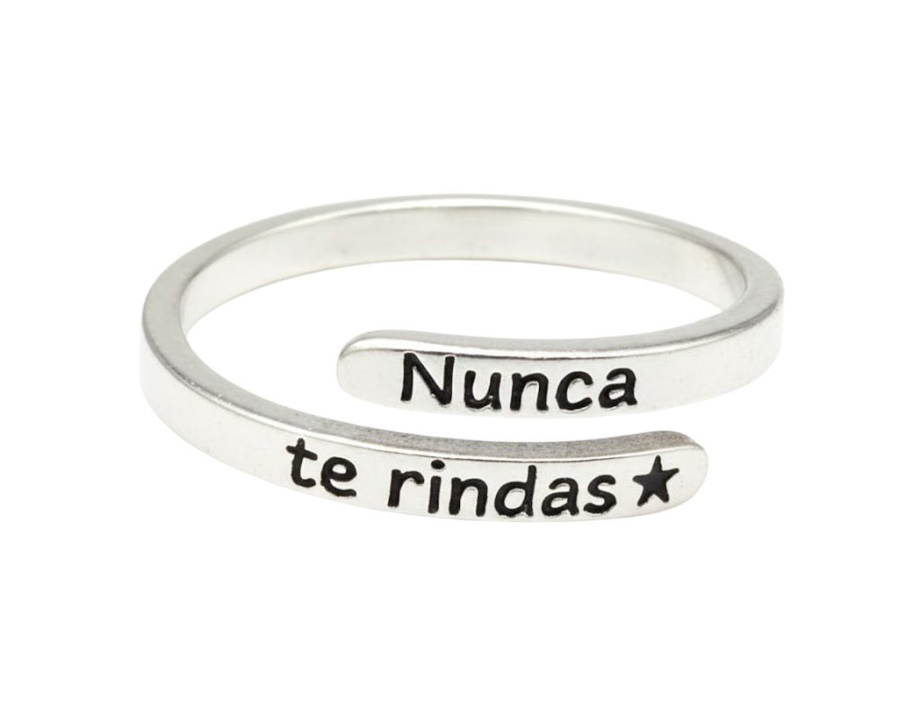 ANILLO "NUNCA TE RINDAS"